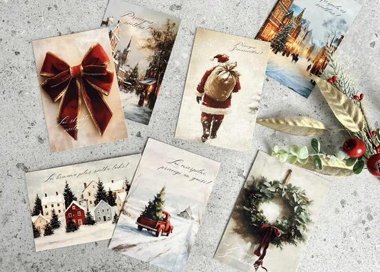 ZIEMASSVĒTKU KARTĪTES (10gb); komplekts nr4.